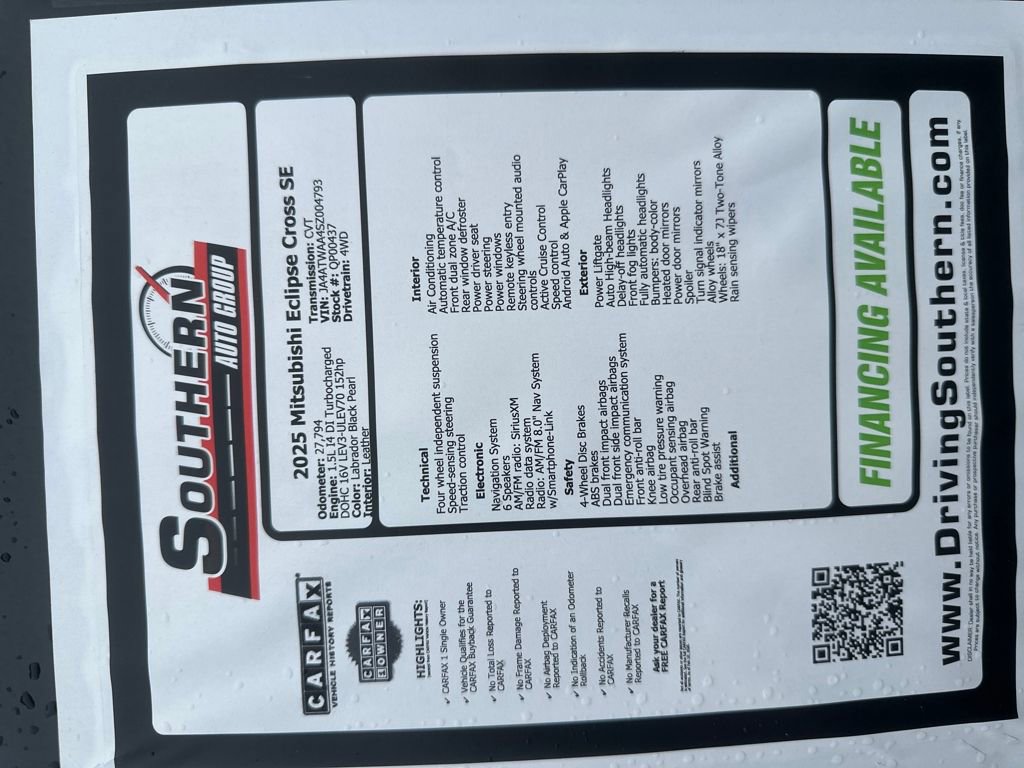 Used 2025 Mitsubishi Eclipse Cross SE image 17