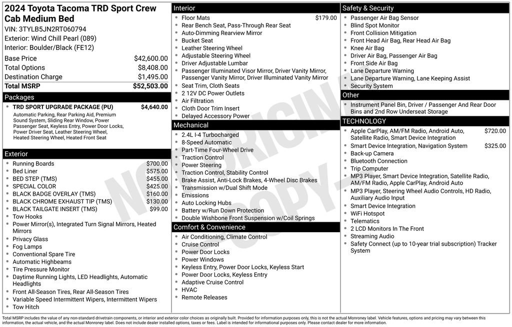 Certified 2024 Toyota Tacoma TRD Sport w/ TRD Sport Upgrade Package AWD/4WD image 23