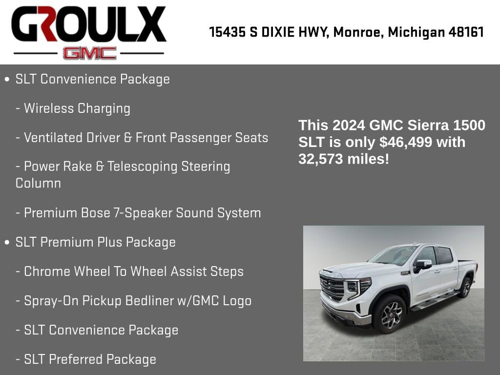 Used 2024 GMC Sierra 1500 SLT w/ SLT Premium Plus Package image 33