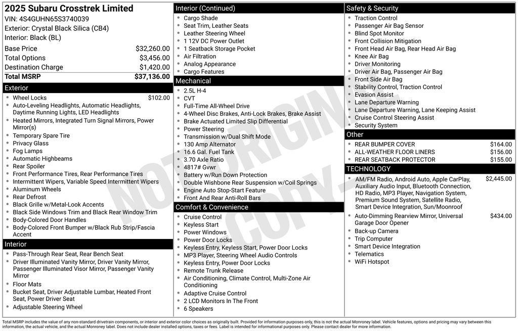 Certified 2025 Subaru Crosstrek 2.5i Limited AWD/4WD image 24