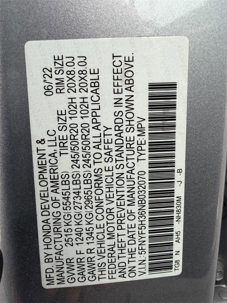 Used 2022 Honda Pilot Sport image 36