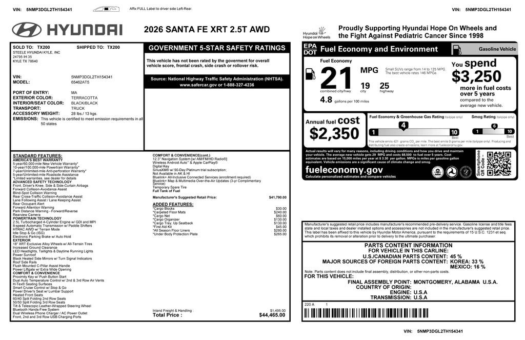 Used 2026 Hyundai Santa Fe XRT image 4