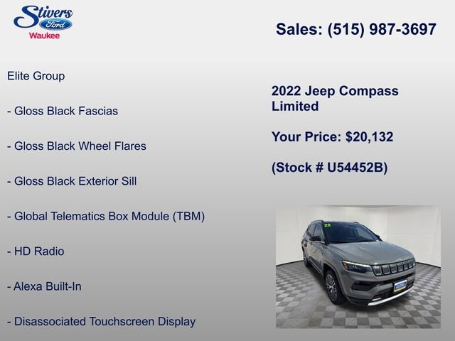 Used 2022 Jeep Compass Limited w/ Elite Group AWD/4WD image 22