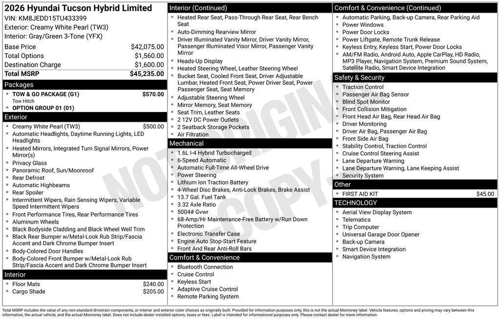 New 2026 Hyundai Tucson Limited w/ Tow & Go Package image 5