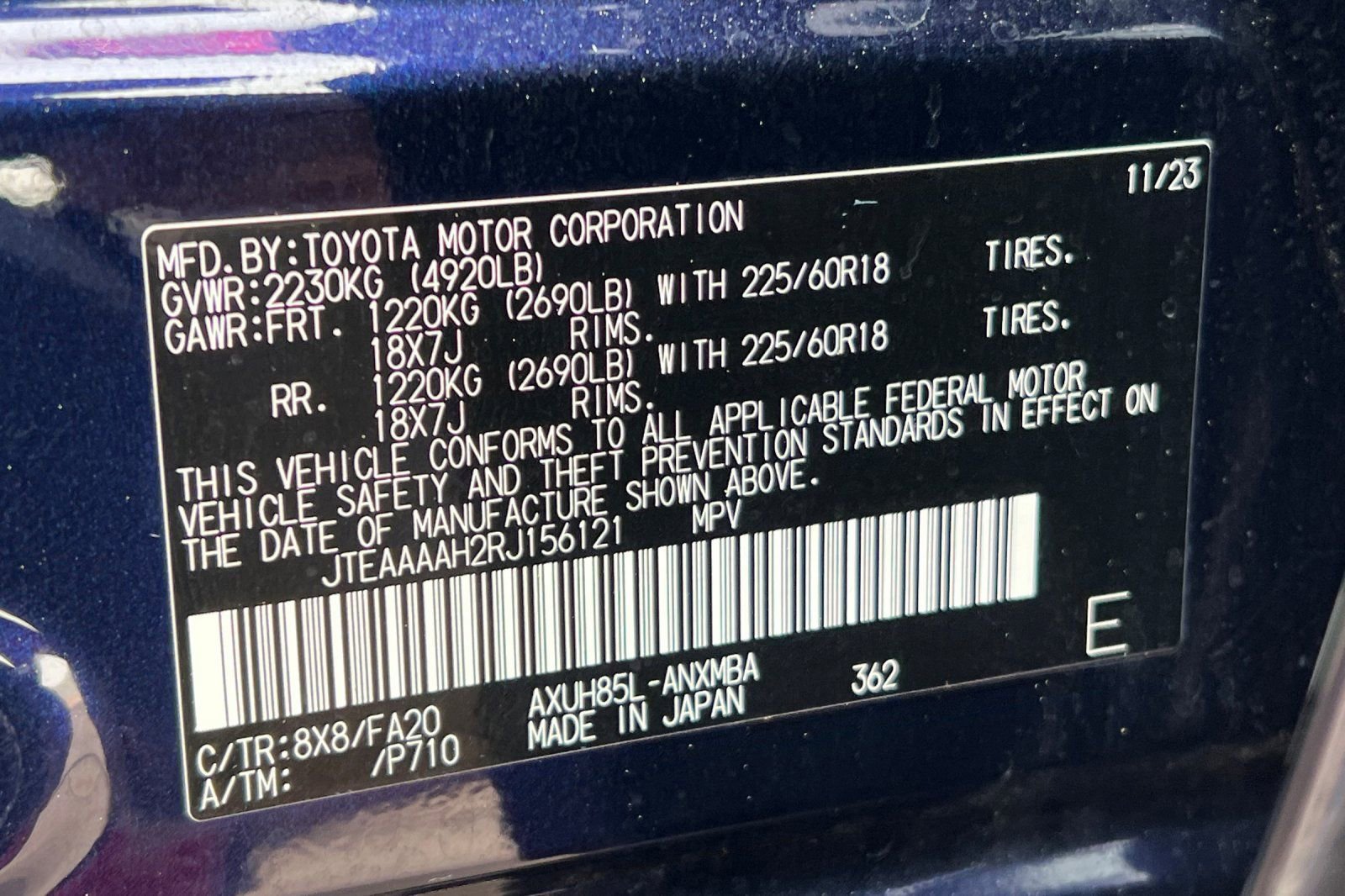 Certified 2024 Toyota Venza LE image 36