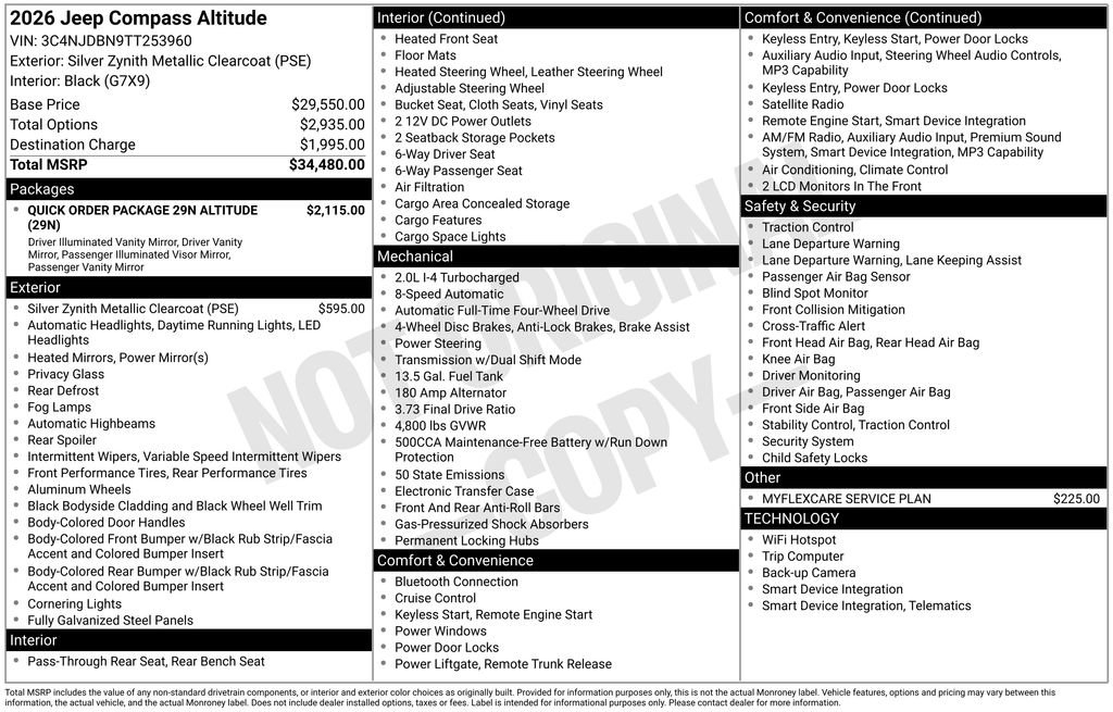 New 2026 Jeep Compass Latitude AWD/4WD image 25