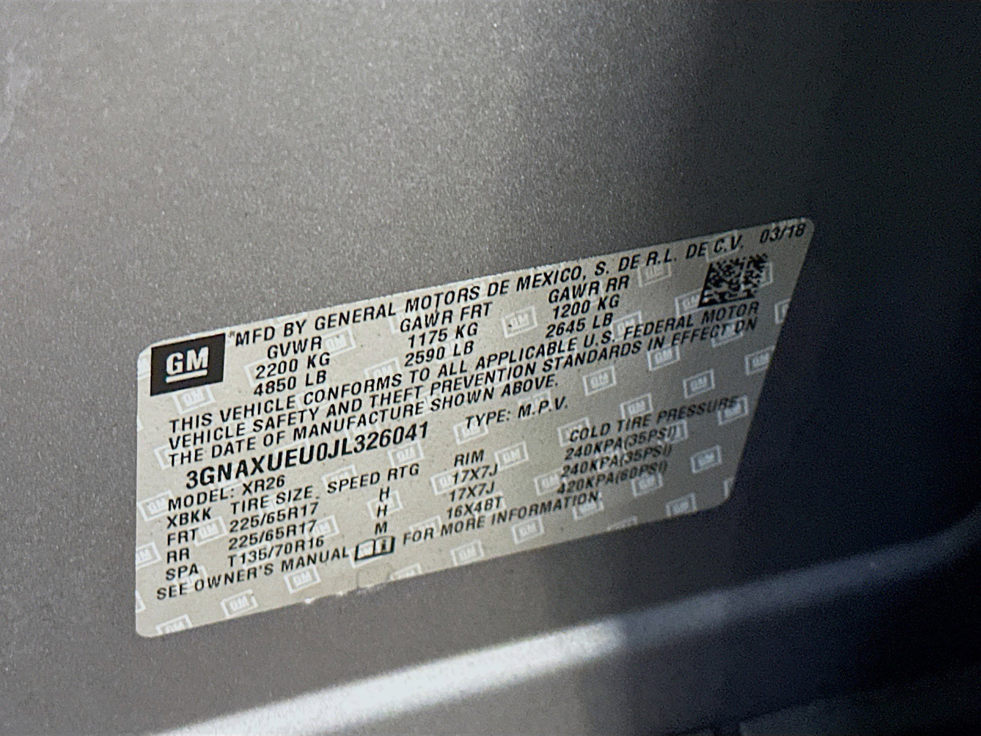 Used 2018 Chevrolet Equinox LT w/ Sun & Infotainment Package image 12