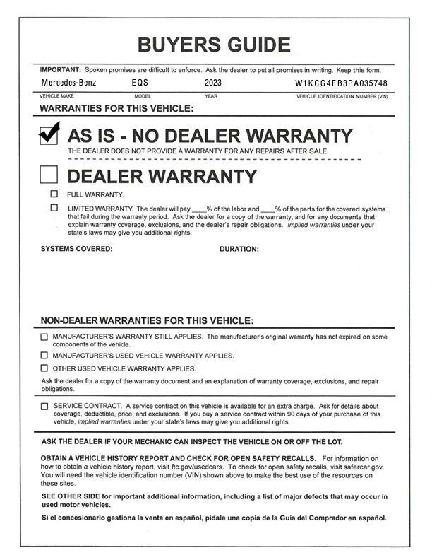 Used 2023 Mercedes-Benz EQS 580 4MATIC Sedan image 40