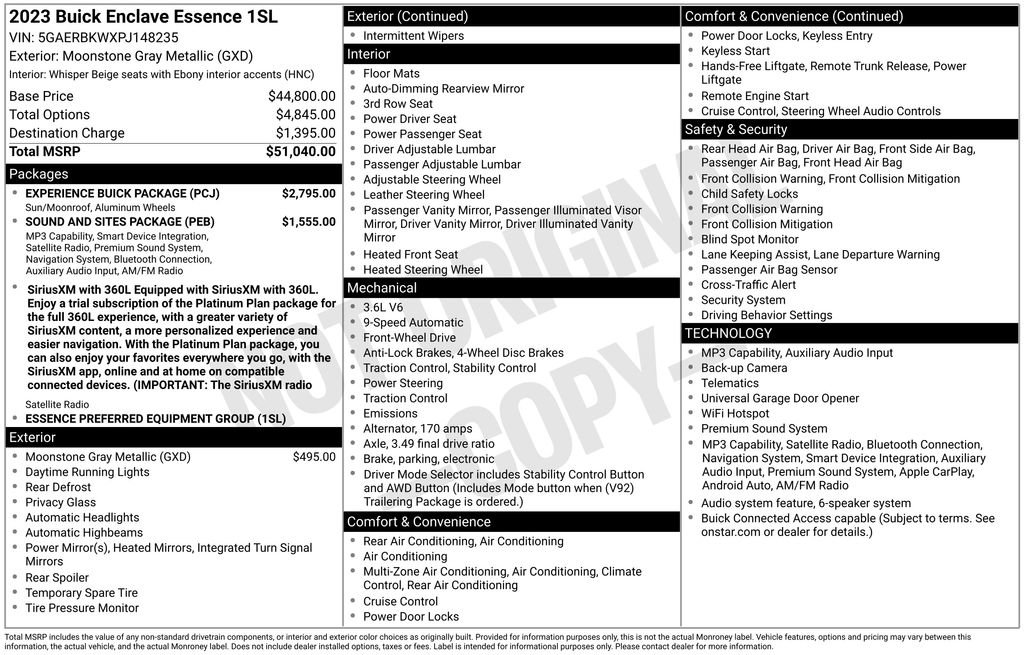 Used 2023 Buick Enclave Essence w/ Experience Buick Package FWD image 22