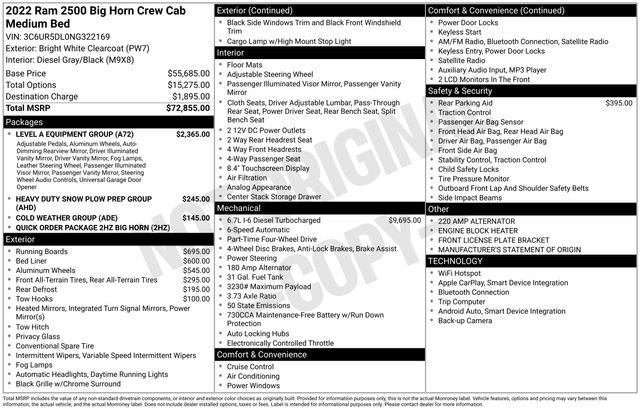 Used 2022 RAM 2500 Big Horn w/ Level A Equipment Group image 42