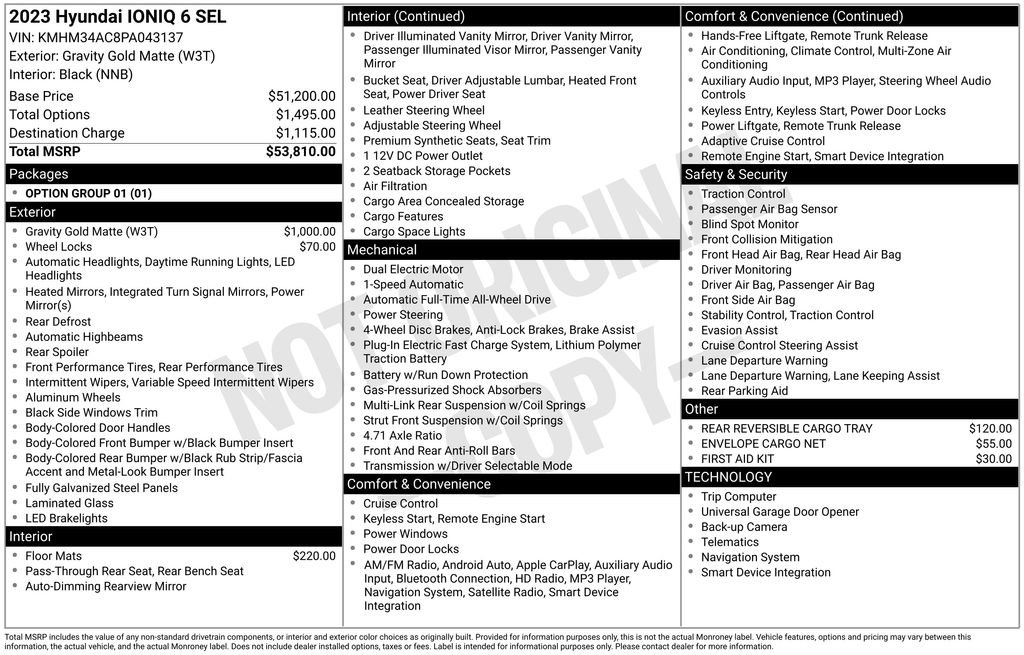 New 2023 Hyundai Ioniq 6 SEL AWD/4WD image 2