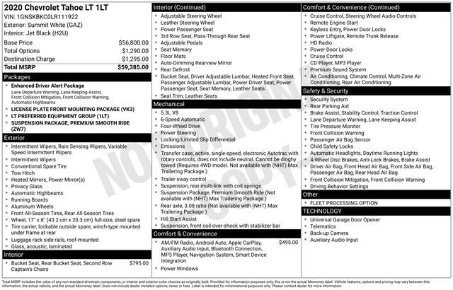 Used 2020 Chevrolet Tahoe LT image 4