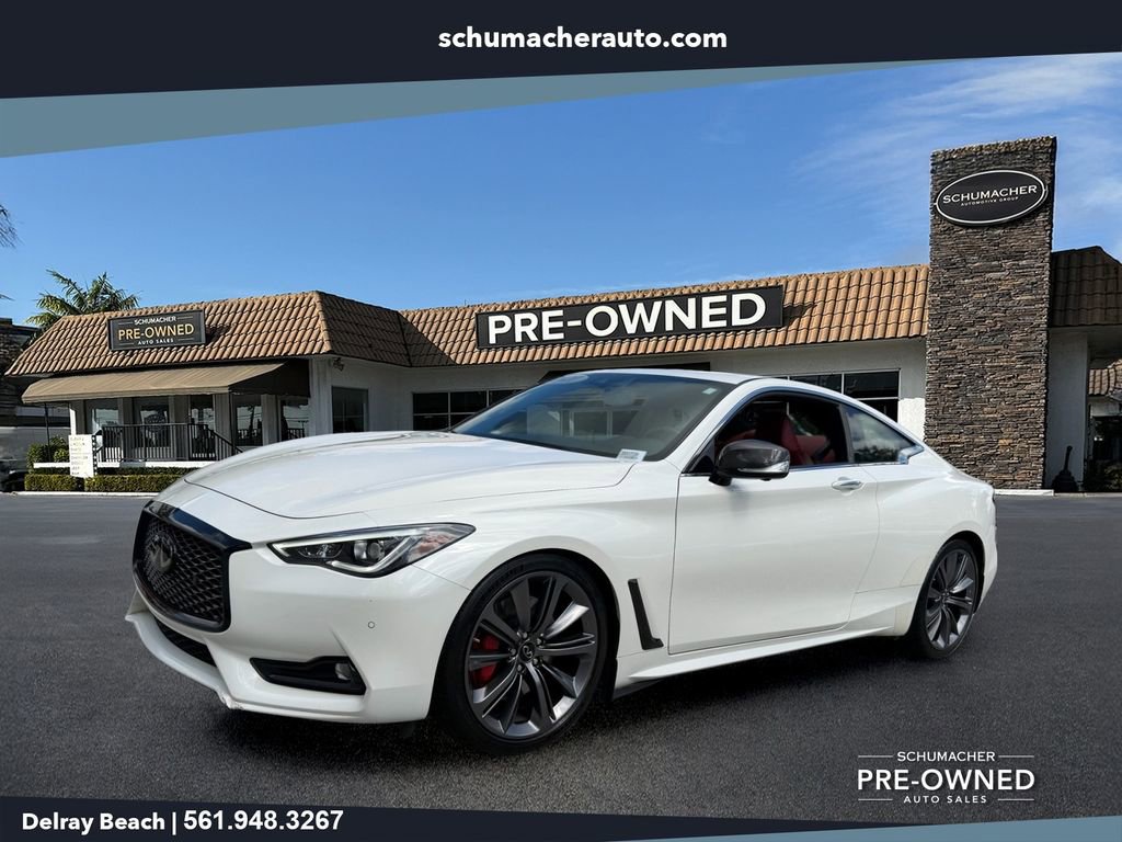 Used 2021 INFINITI Q60 Red Sport 400 w/ Carbon Fiber Package RWD image 3