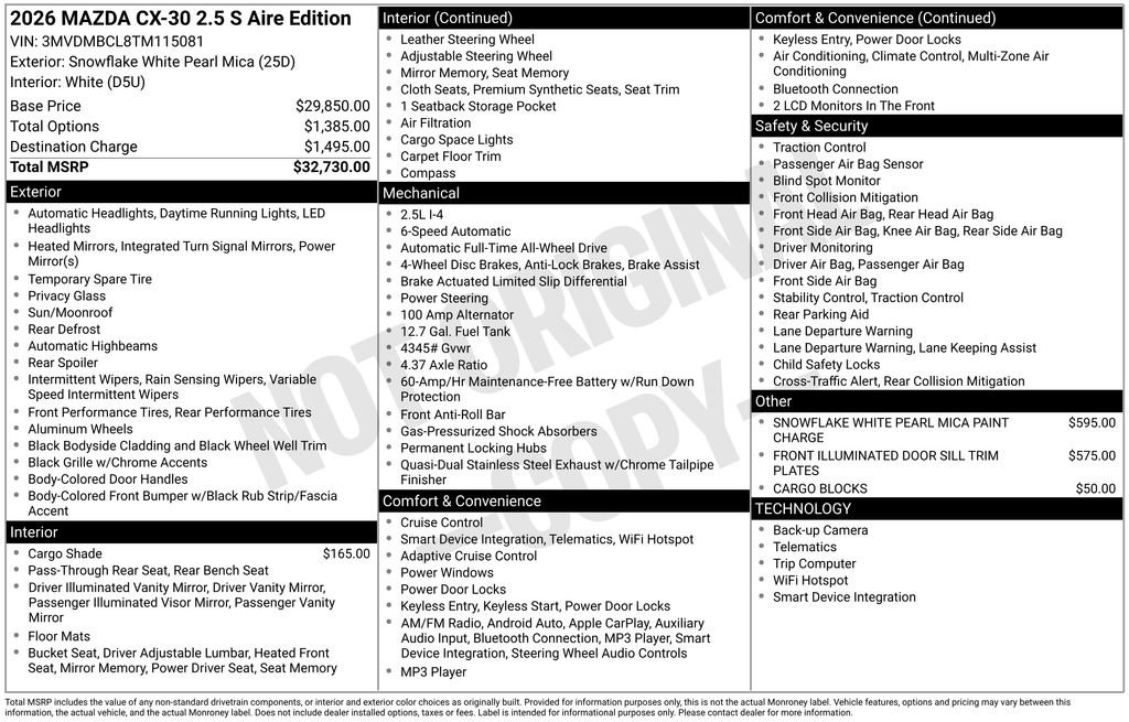New 2026 MAZDA CX-30 AWD 2.5 S image 4