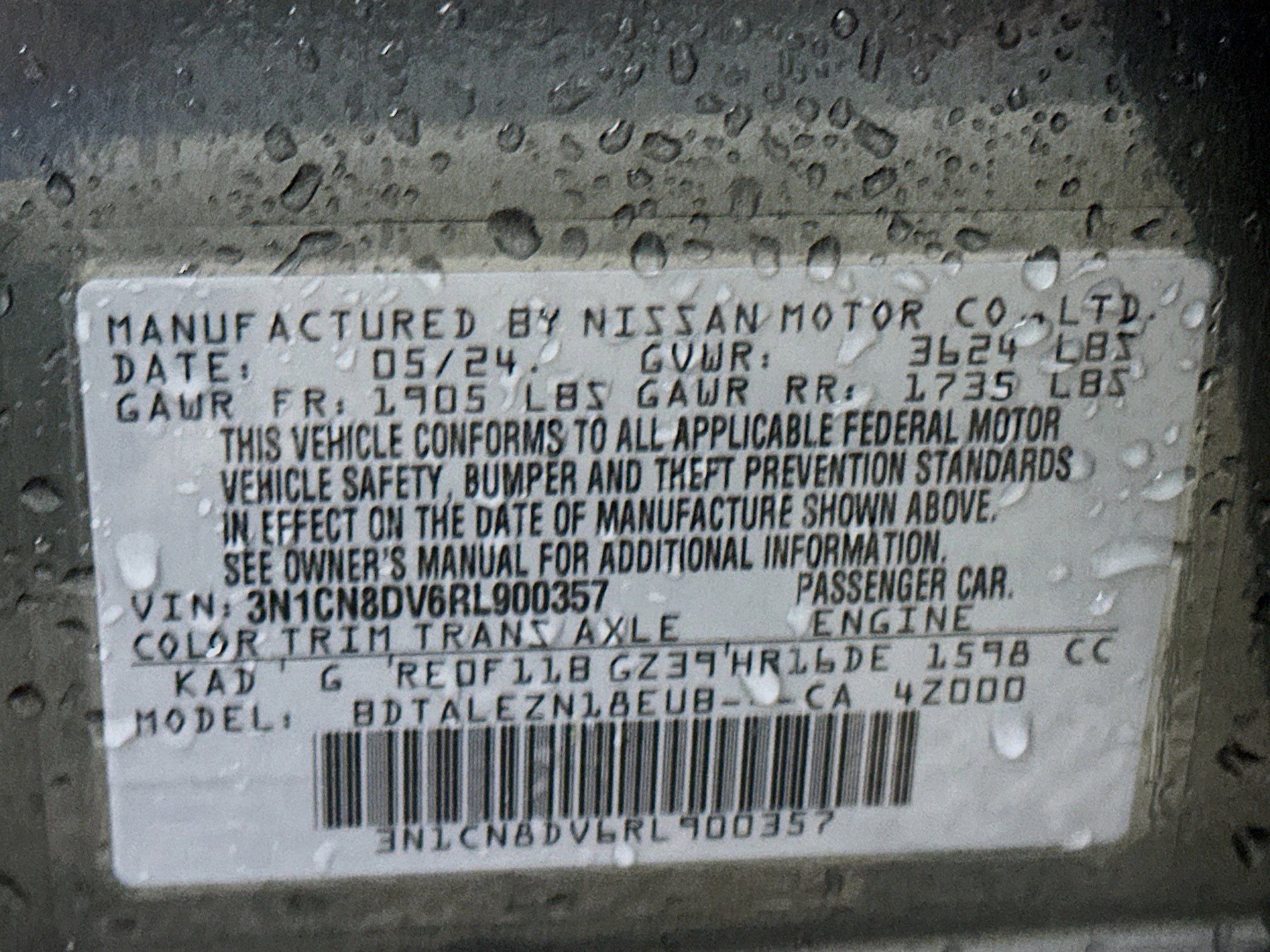 Used 2024 Nissan Versa S w/ Trunk Package image 12