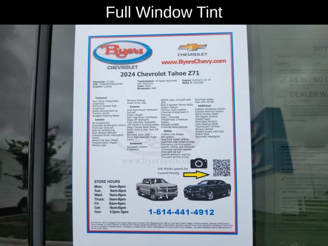 Used 2024 Chevrolet Tahoe Z71 w/ Luxury Package AWD/4WD image 13