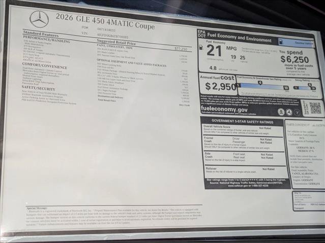 New 2026 Mercedes-Benz GLE 450 4MATIC Coupe image 19
