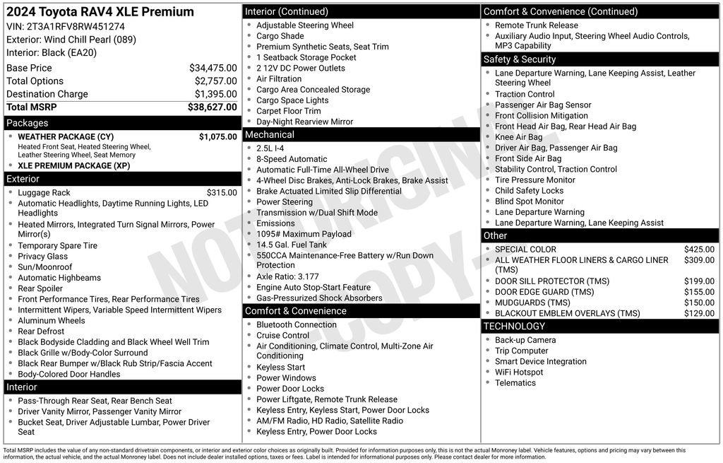 Used 2024 Toyota RAV4 XLE Premium w/ Weather Package AWD/4WD image 15