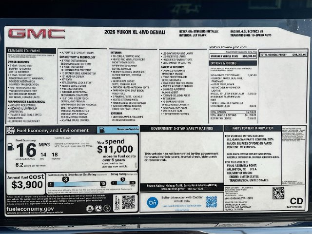 New 2026 GMC Yukon XL Denali w/ Sun & Power Step Package AWD/4WD image 21