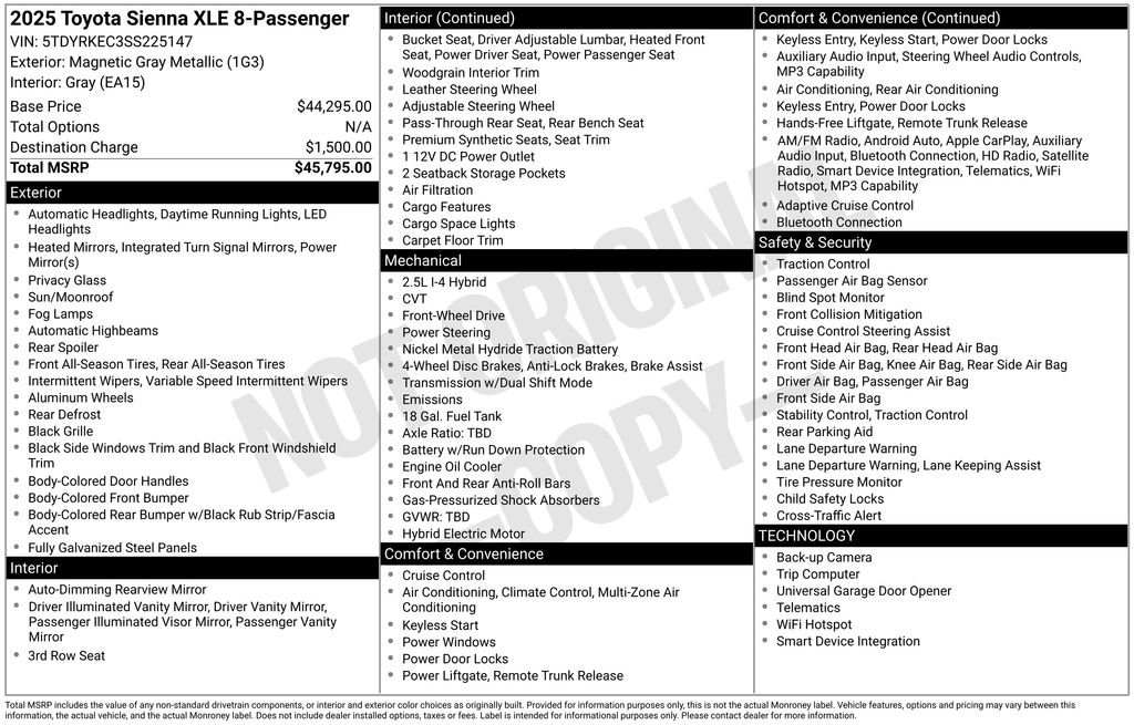 Used 2025 Toyota Sienna XLE FWD image 6