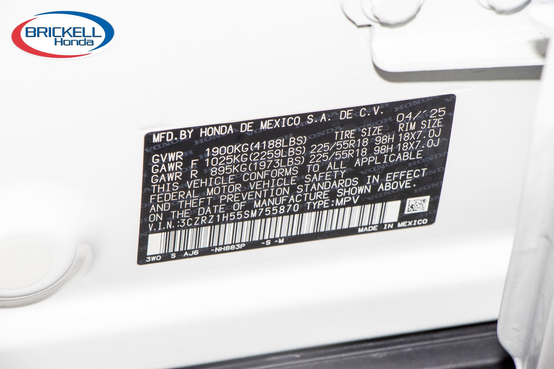 Certified 2025 Honda HR-V Sport image 30