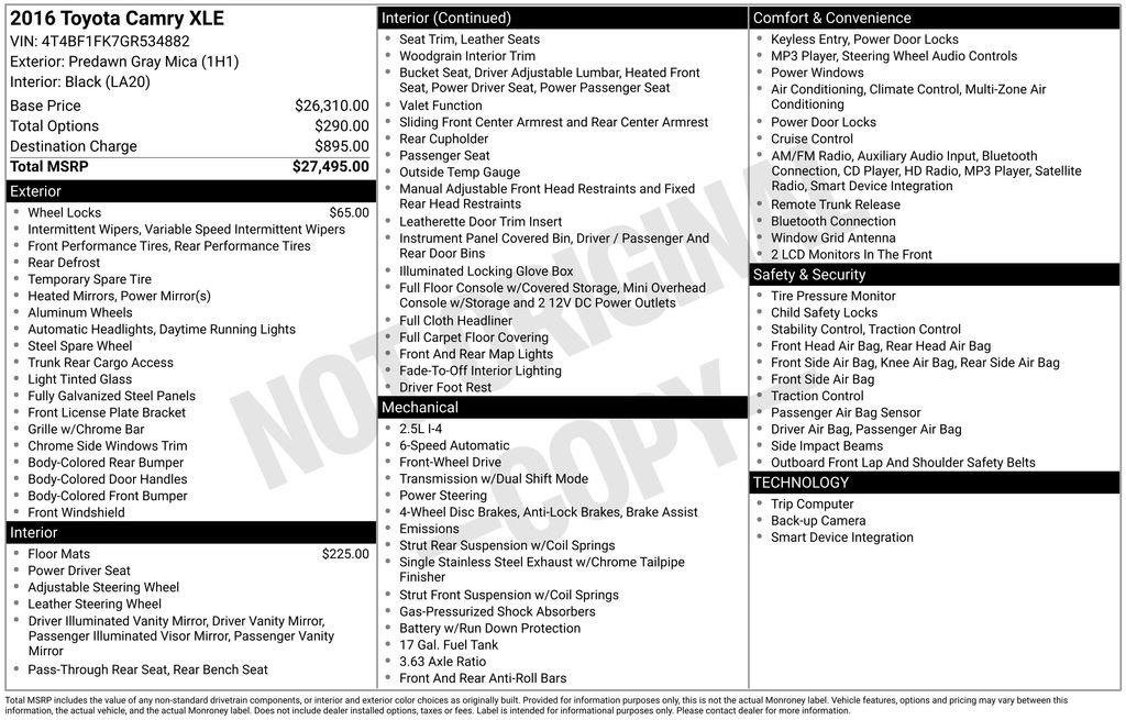 Used 2016 Toyota Camry XLE image 17