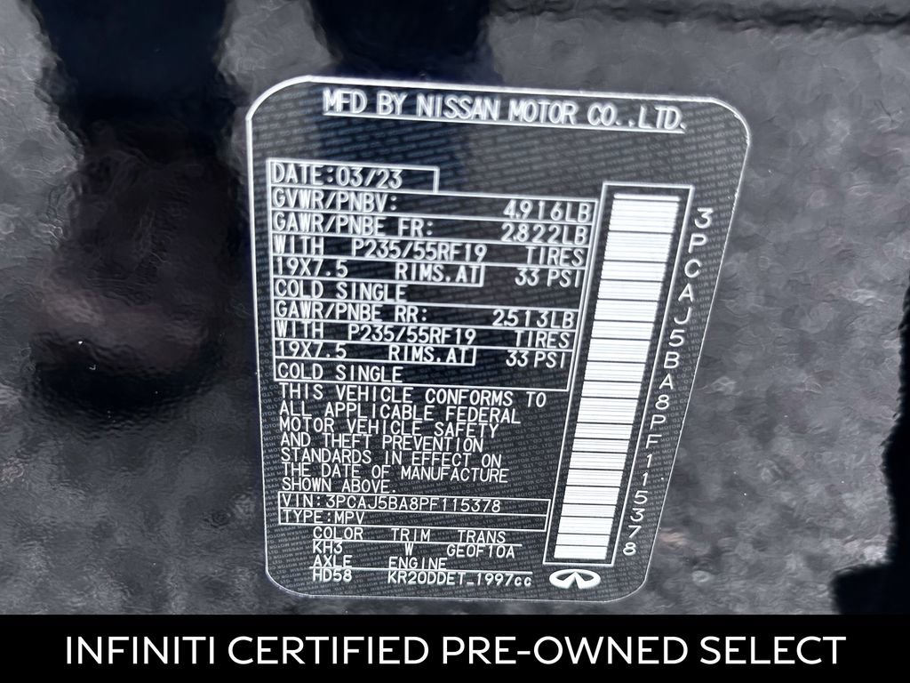 Certified 2023 INFINITI QX50 Luxe w/ Accent Package image 27