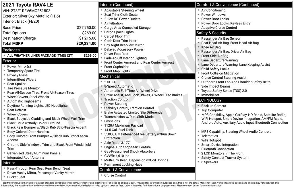 Used 2021 Toyota RAV4 LE AWD/4WD image 26