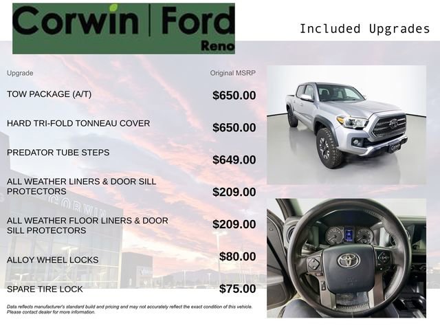 Used 2017 Toyota Tacoma TRD Off-Road w/ Tow Package (A/T) image 3