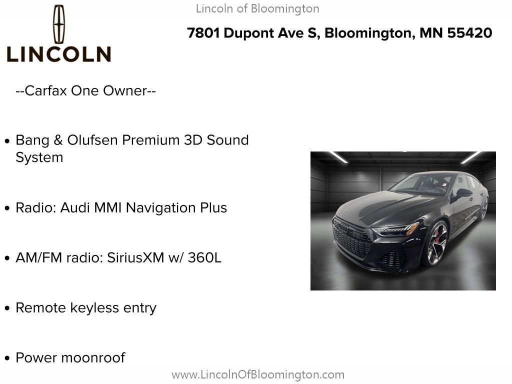 Used 2024 Audi RS 7 Performance w/ Black Optic Package AWD/4WD image 5