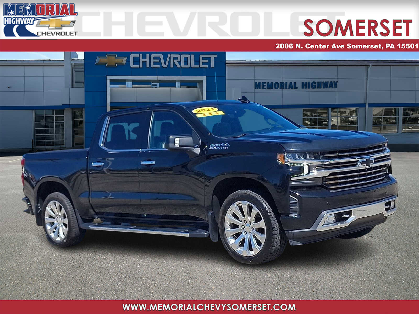 Used 2021 Chevrolet Silverado 1500 High Country w/ Technology Package image 1