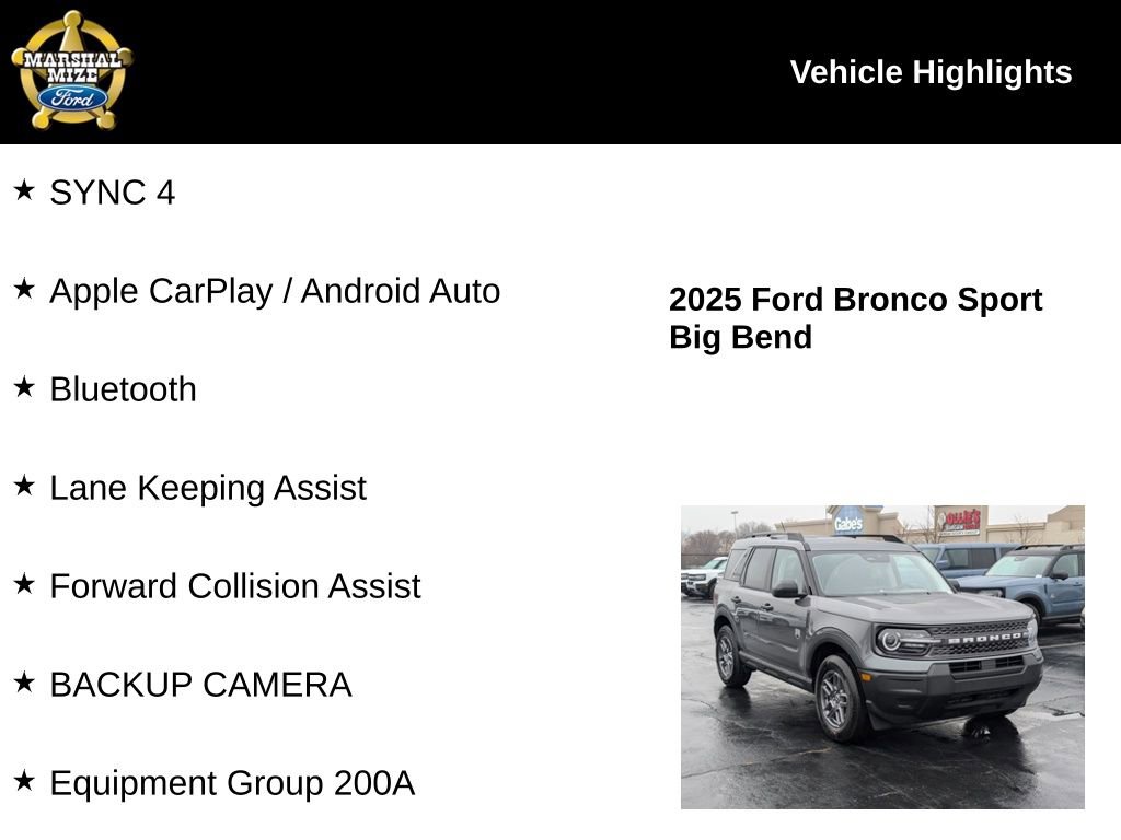 New 2025 Ford Bronco Sport Big Bend image 2