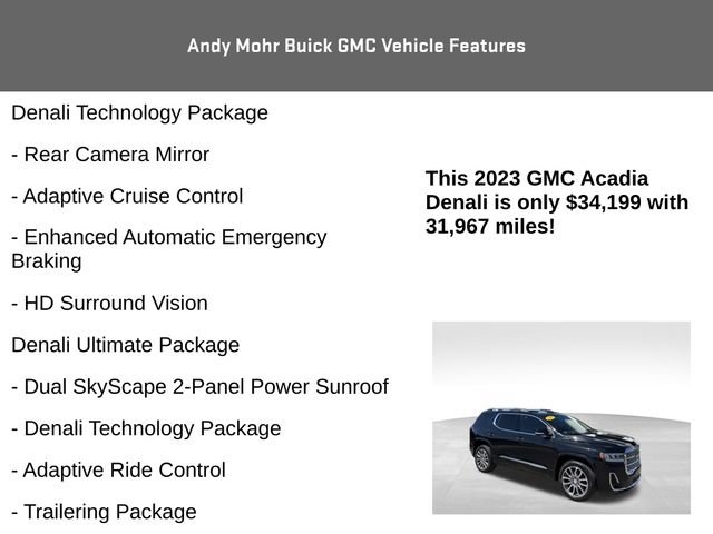 Used 2023 GMC Acadia Denali w/ Denali Ultimate Package AWD/4WD image 16
