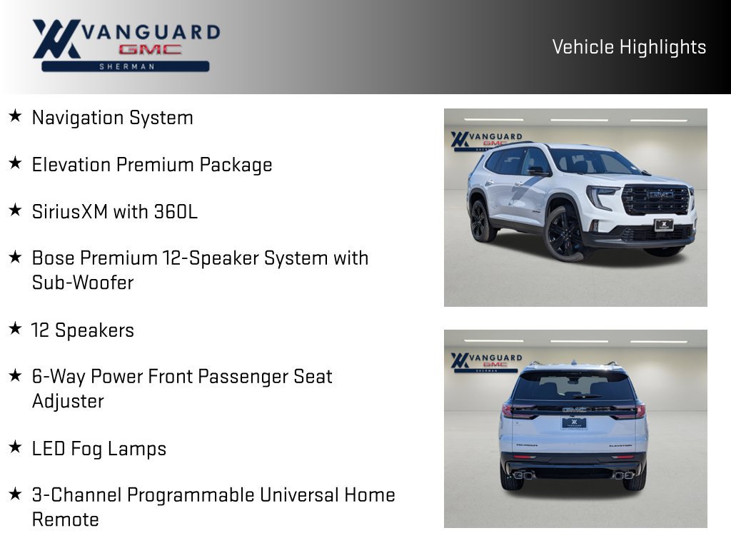 New 2027 GMC Acadia Elevation w/ Black Edition FWD image 10