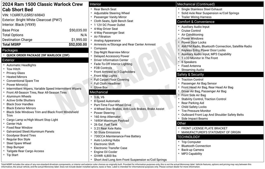 Used 2024 RAM 1500 Warlock AWD/4WD image 10