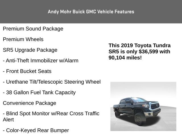 Used 2019 Toyota Tundra SR5 w/ Convenience Package AWD/4WD image 8