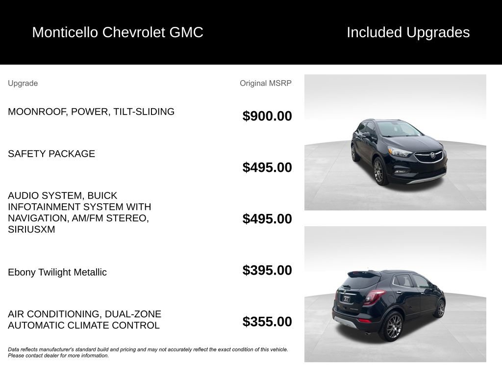 Used 2018 Buick Encore Sport Touring w/ Safety Package FWD image 5