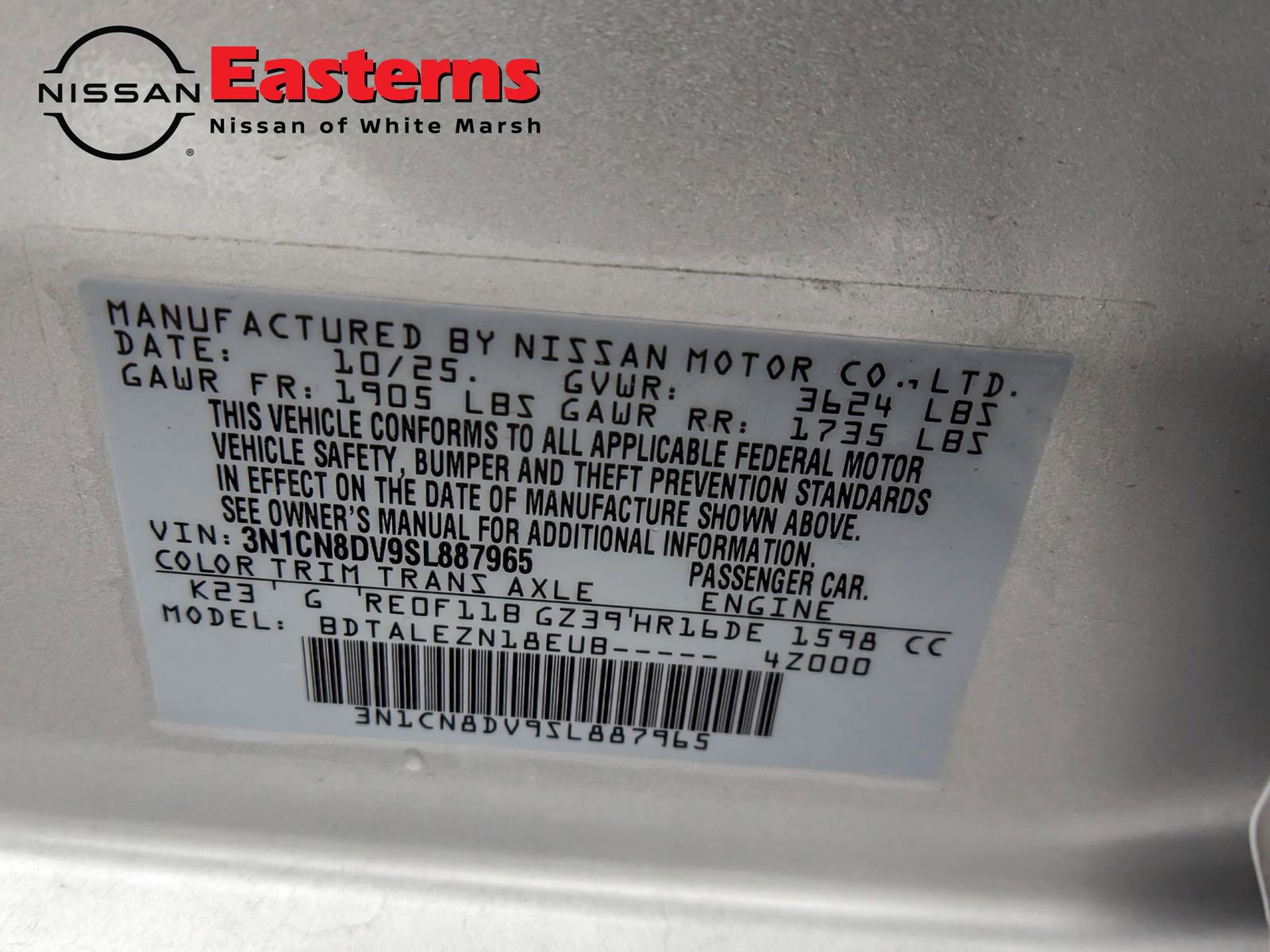 New 2025 Nissan Versa S w/ Trunk Package image 28