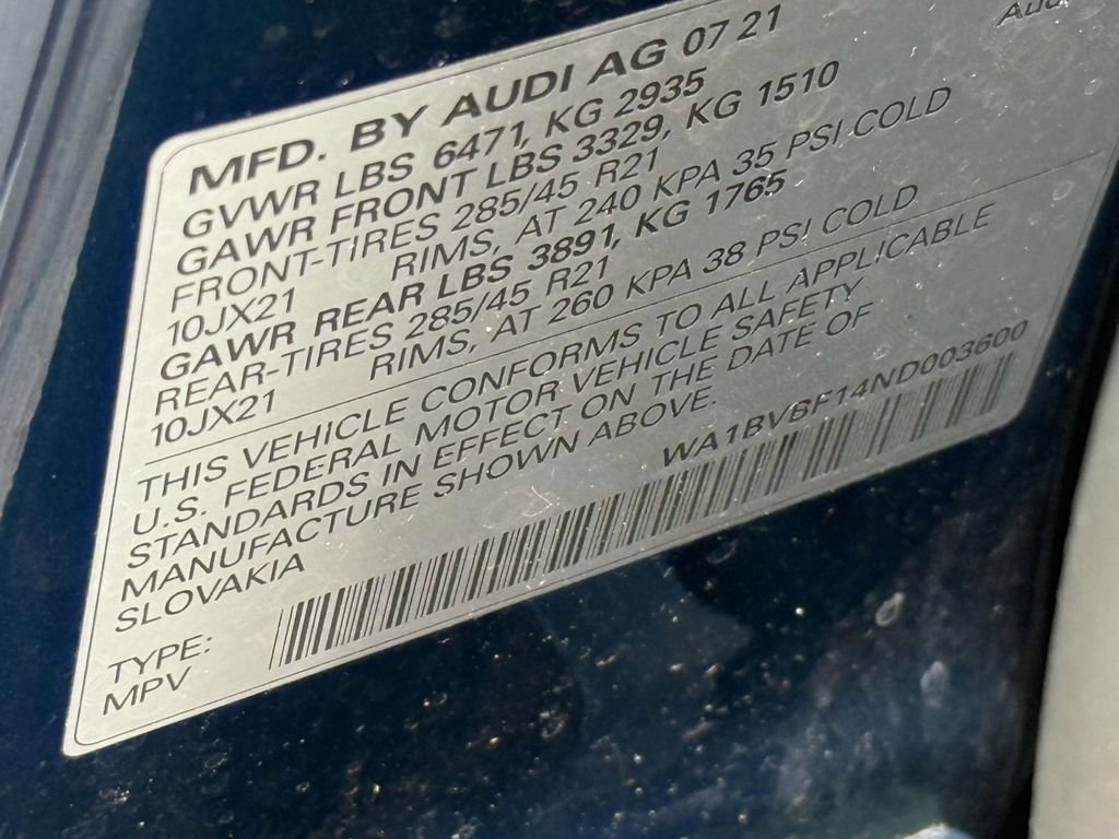 Used 2022 Audi Q8 Premium Plus w/ Premium Plus Package AWD/4WD image 32