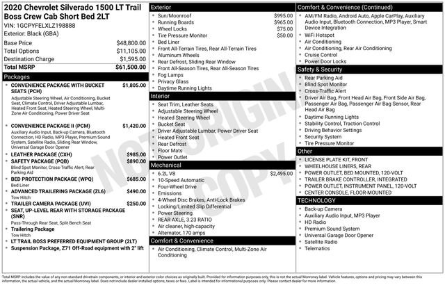 Used 2020 Chevrolet Silverado 1500 LT Trail Boss AWD/4WD image 15