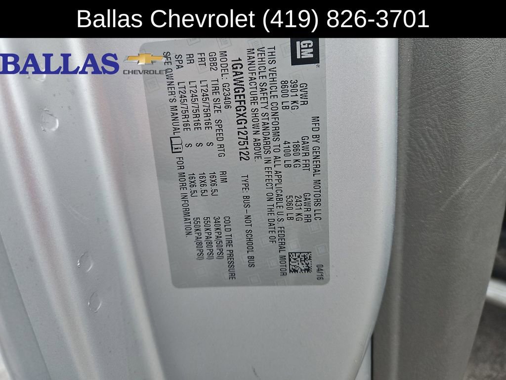 Certified 2016 Chevrolet Express 2500 LS image 33