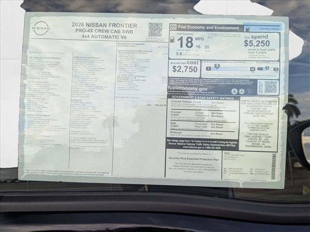 New 2026 Nissan Frontier PRO-4X w/ Pro-4x Convenience Package image 16