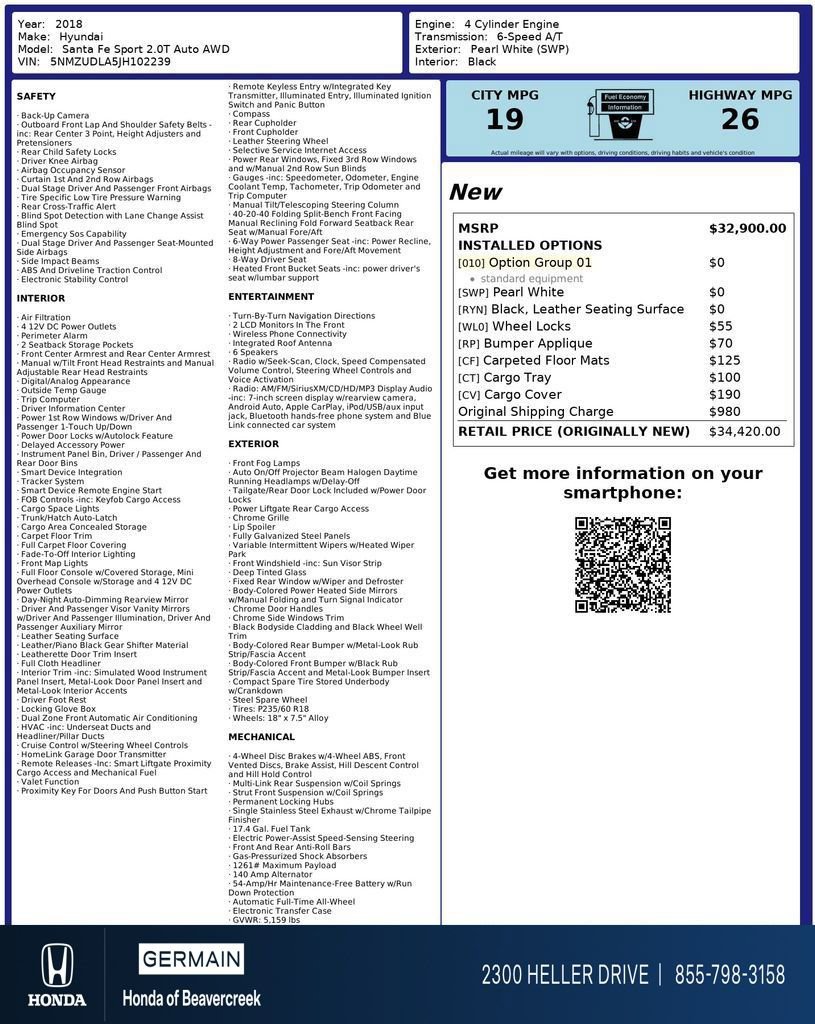 Used 2018 Hyundai Santa Fe Sport 2.0T image 32