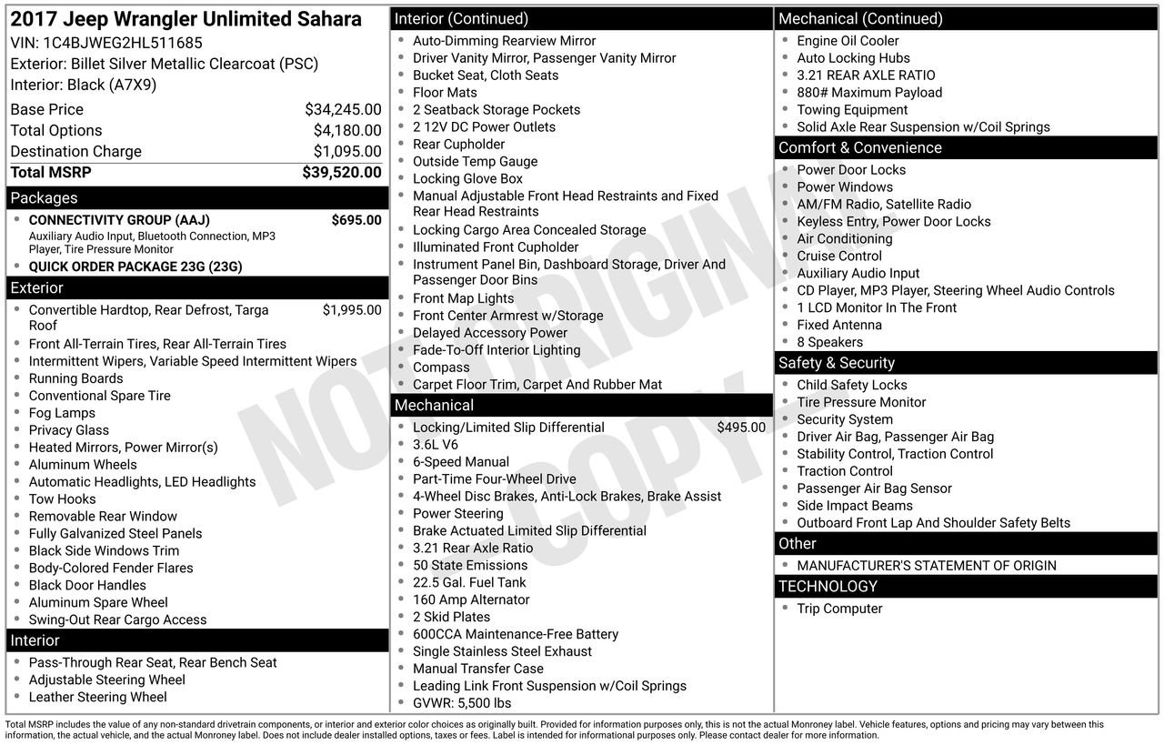 Used 2017 Jeep Wrangler Unlimited Sahara w/ Connectivity Group image 29