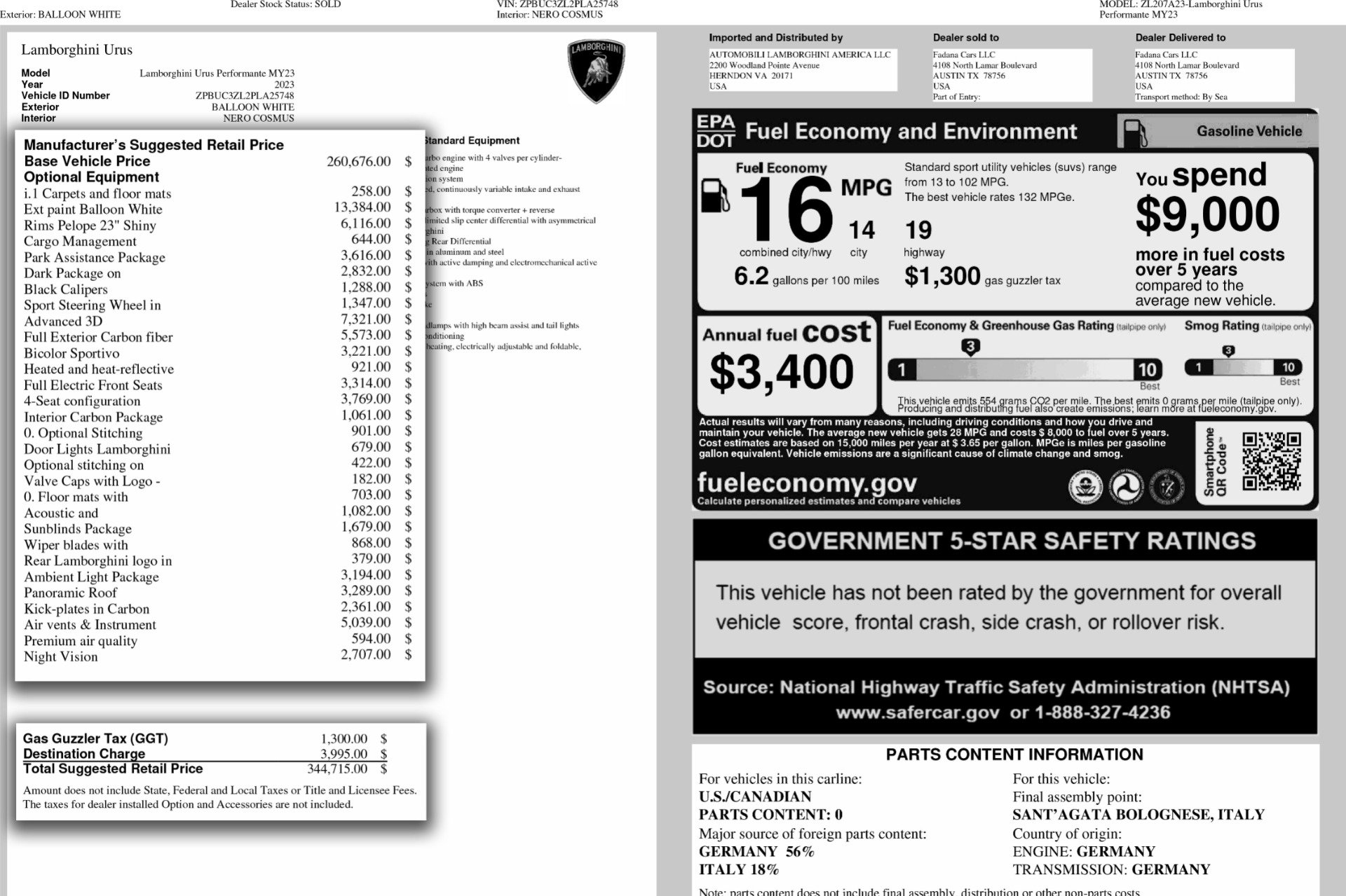 Used 2023 Lamborghini Urus Performante image 3