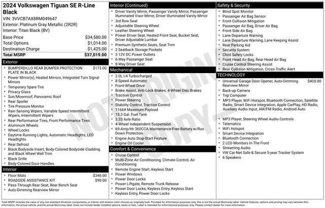 Used 2024 Volkswagen Tiguan SE R-Line FWD image 4