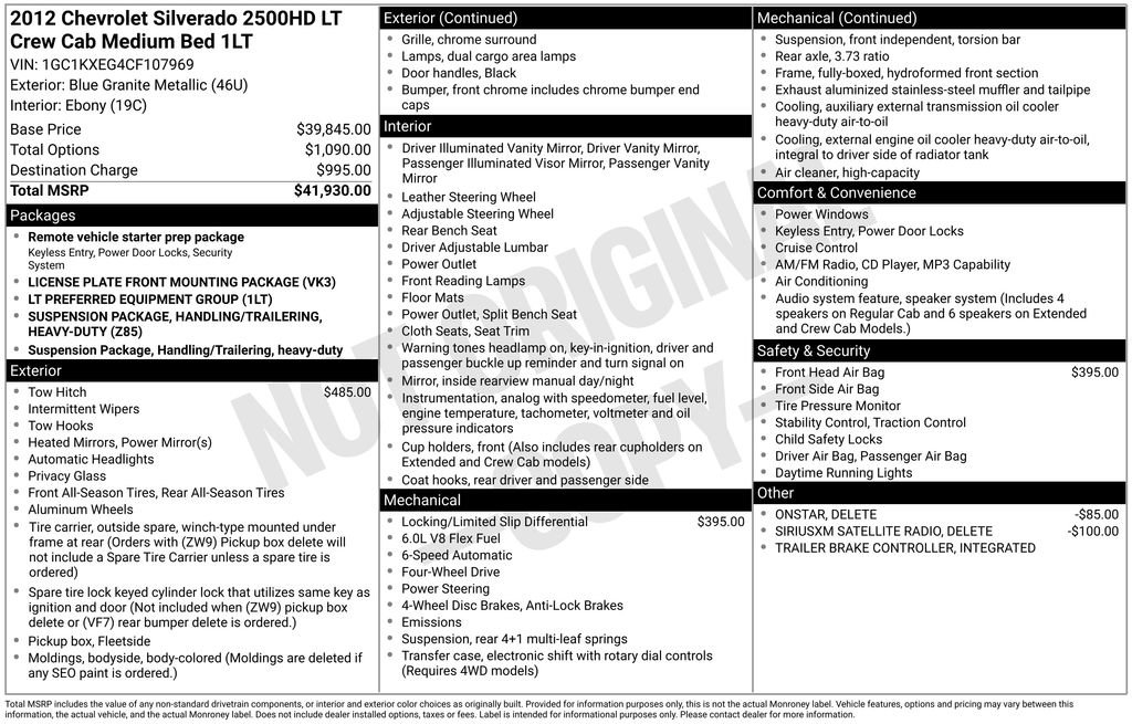 Used 2012 Chevrolet Silverado 2500 LT image 2