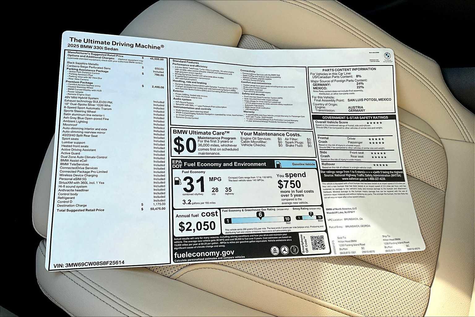 New 2025 BMW 330i Sedan w/ Premium Package image 18