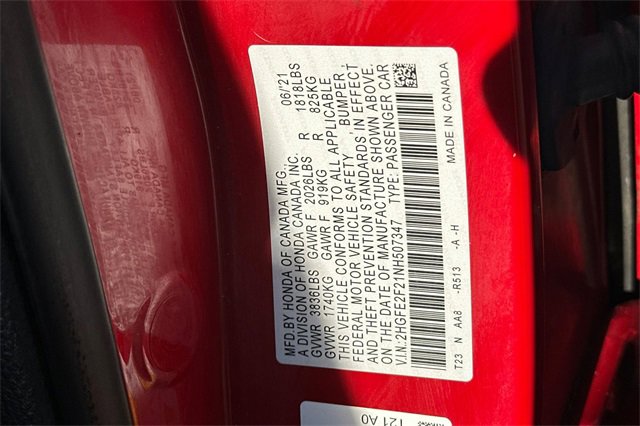 Certified 2022 Honda Civic LX image 29