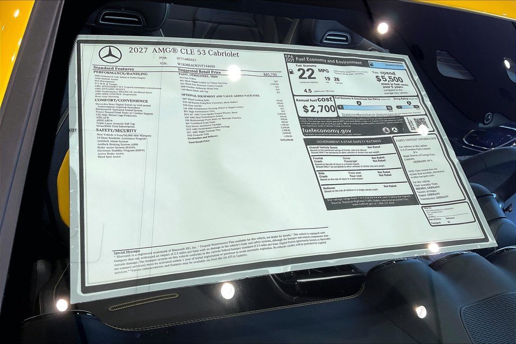 New 2027 Mercedes-Benz CLE 53 AMG 4MATIC Cabriolet image 13